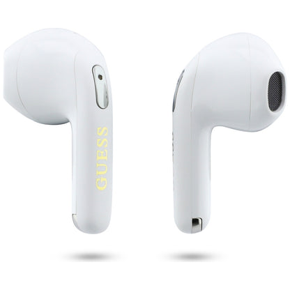 Handsfree Bluetooth Guess Script Print, TWS, Λευκό
