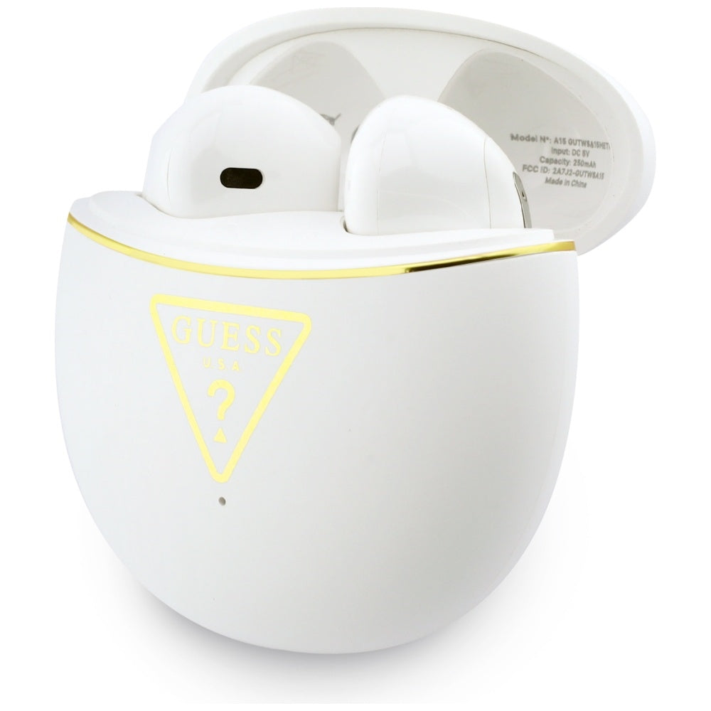 Handsfree Bluetooth Guess Script Print, TWS, Λευκό
