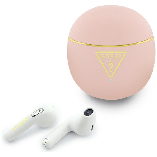 Handsfree Bluetooth Guess Script Print, TWS, Ροζ