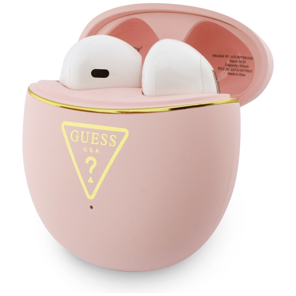 Handsfree Bluetooth Guess Script Print, TWS, Ροζ