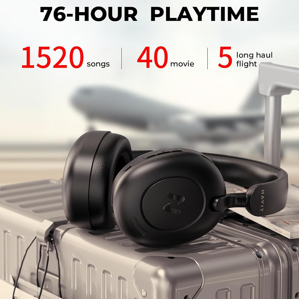 Handsfree Bluetooth HAVIT H655BT, A2DP, ANC, Black