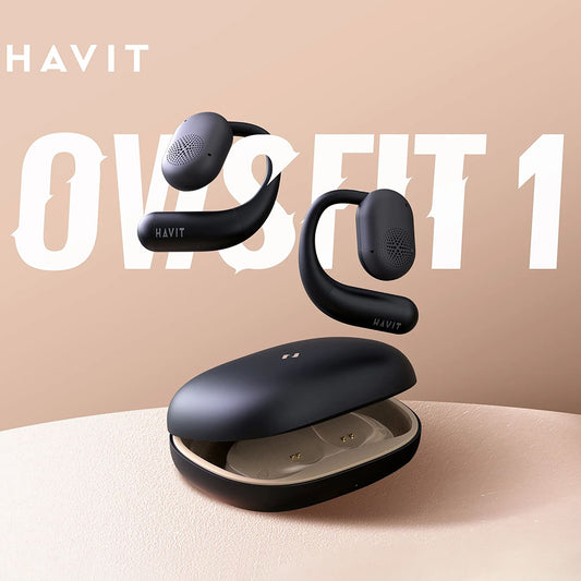 Handsfree Bluetooth HAVIT OWS914, TWS, Μπεζ