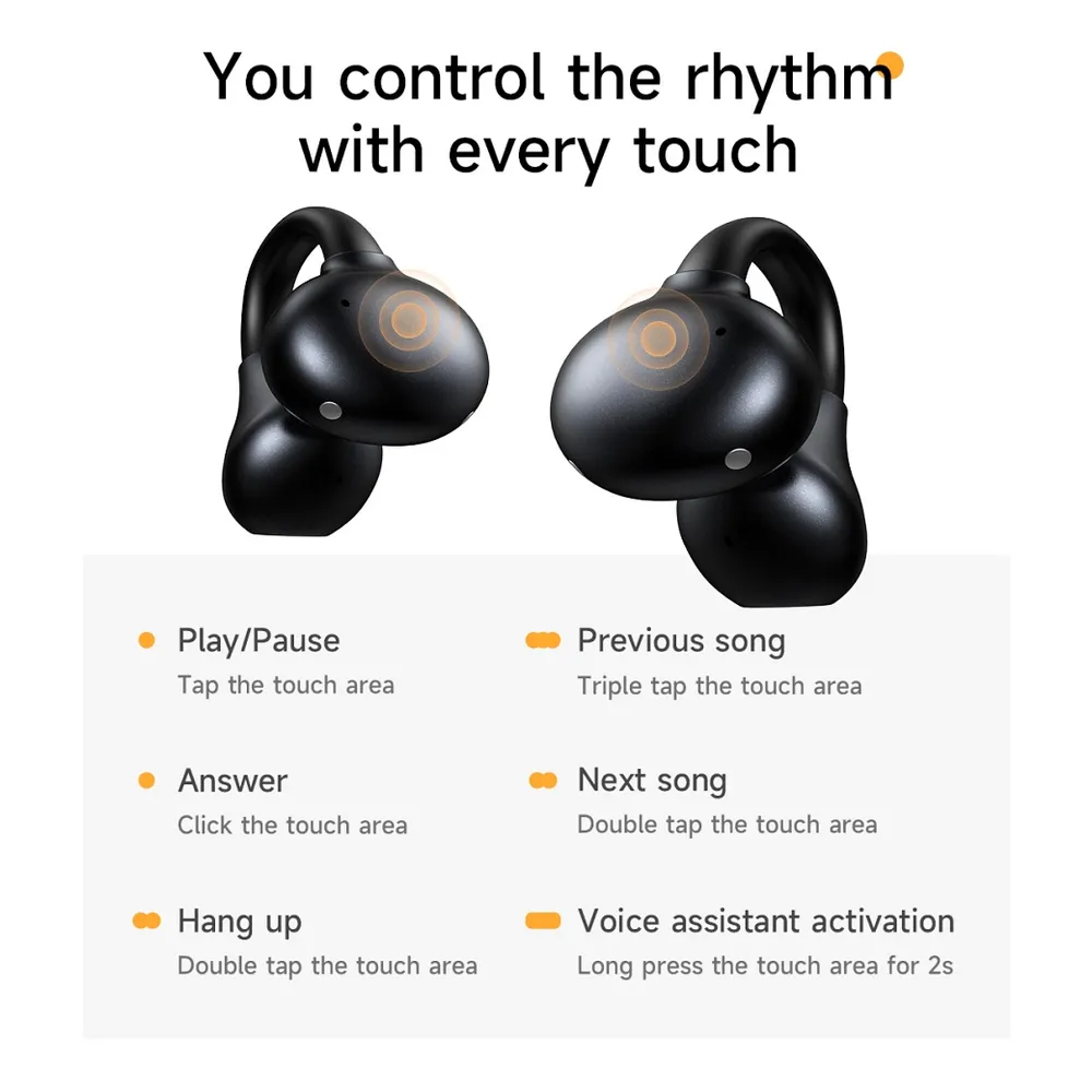 Handsfree Bluetooth HOCO EA8, TWS, Μαύρο