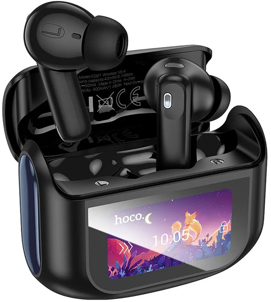 Handsfree Bluetooth HOCO EQ21, TWS, ANC, Μαύρο