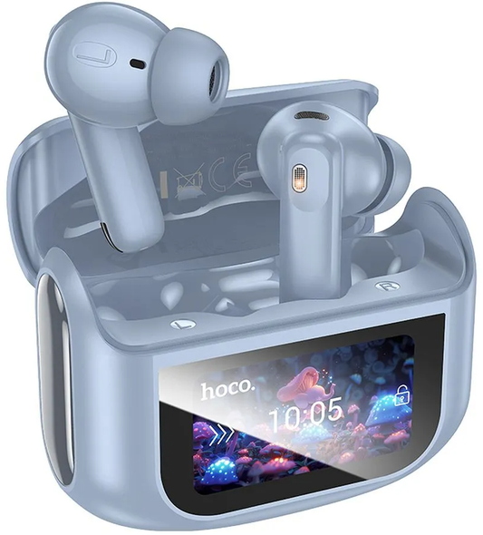 Handsfree Bluetooth HOCO EQ21, TWS, ANC, Μπλε