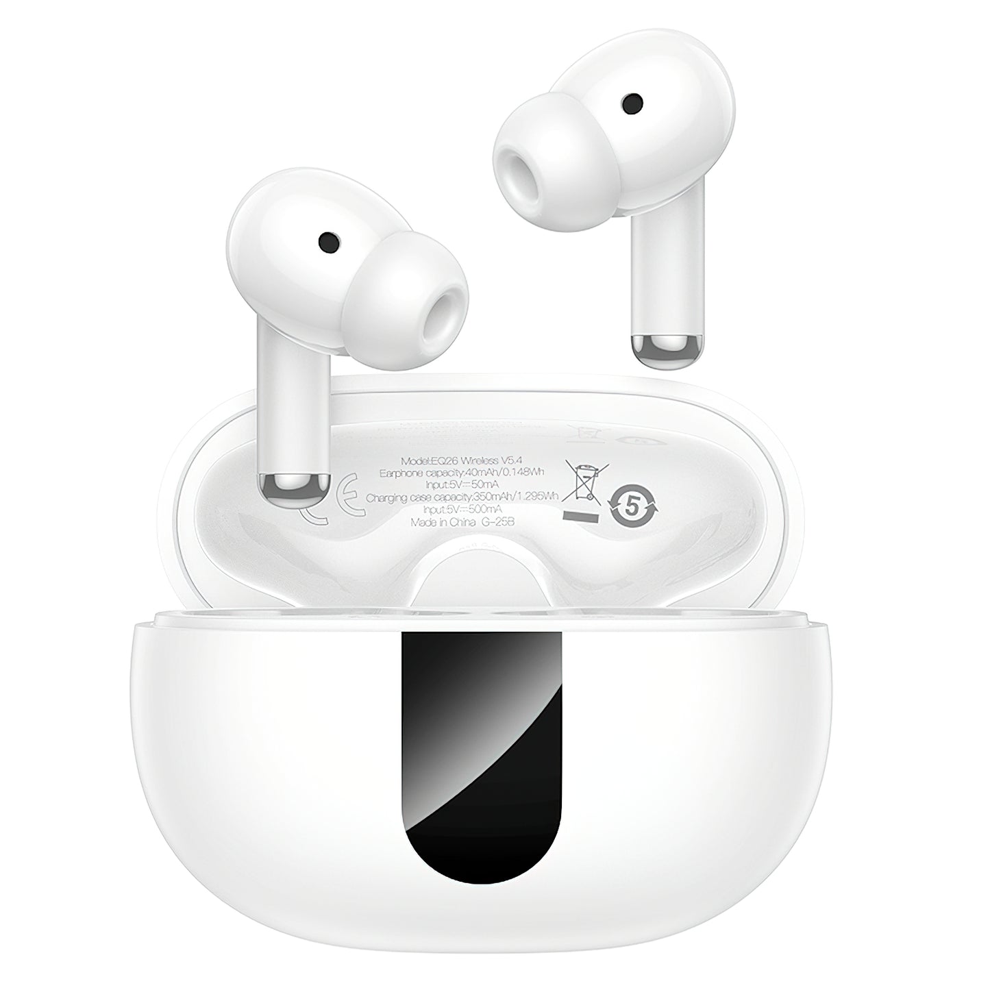Handsfree Bluetooth HOCO EQ26, TWS, ANC, Λευκό