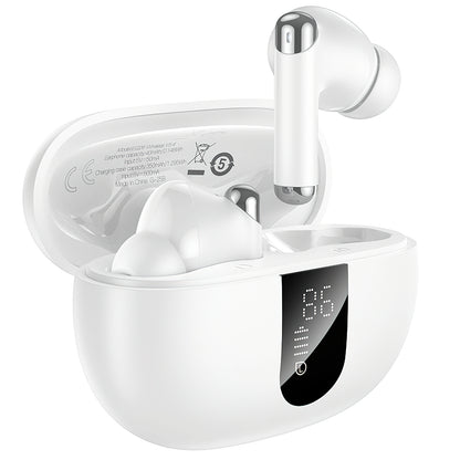 Handsfree Bluetooth HOCO EQ26, TWS, ANC, Λευκό