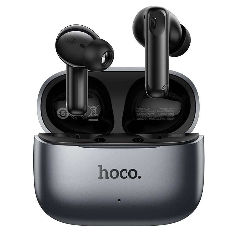Bluetooth Handsfree HOCO EQ27 AI Translation, TWS, ANC, Gray