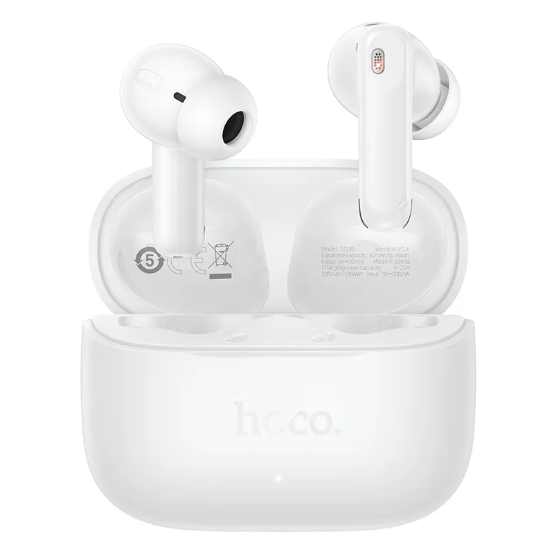 Handsfree Bluetooth HOCO EQ30, TWS, Λευκό
