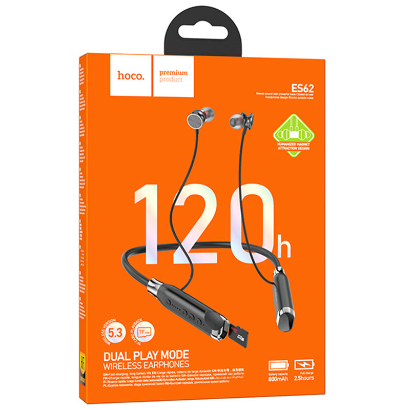 Handsfree Bluetooth HOCO ES62, A2DP, Μαύρο