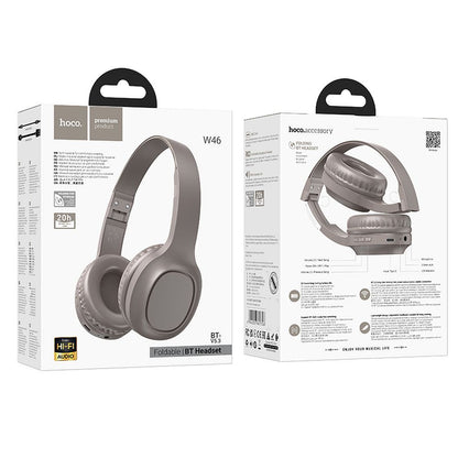 Ασύρματο ακουστικό Bluetooth HOCO W46, A2DP, Καφέ