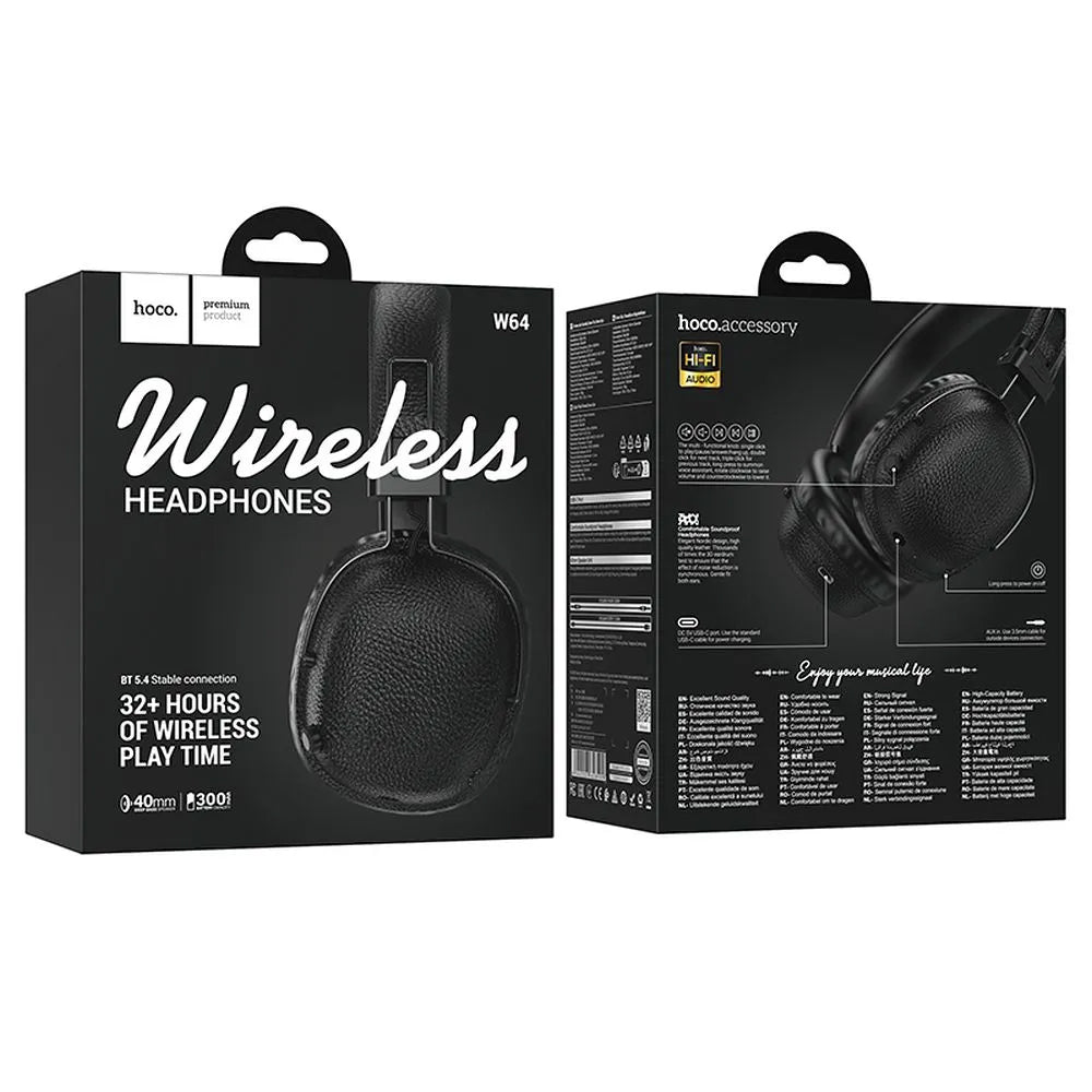 Handsfree Bluetooth HOCO W64, A2DP, Μαύρο