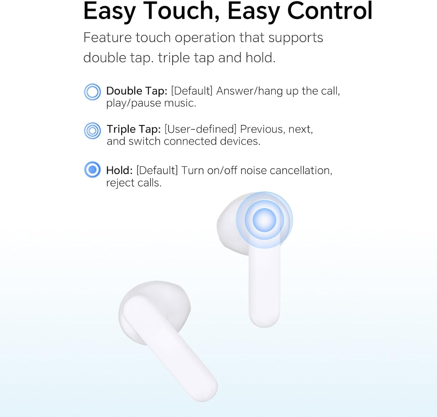 Handsfree Bluetooth Honor Choice X7e, TWS, ANC, Λευκό 5504ABHF