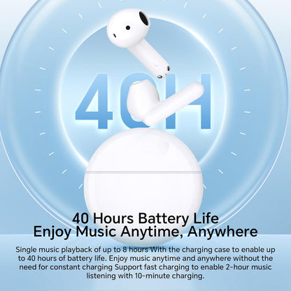 Handsfree Bluetooth Honor Choice X7e, TWS, ANC, Λευκό 5504ABHF