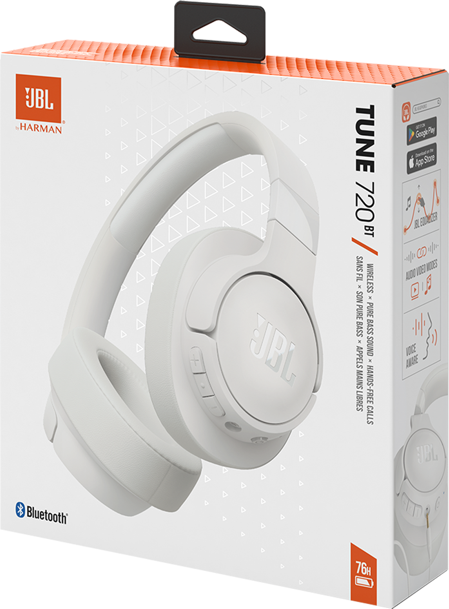 Handsfree Bluetooth JBL Tune 720BT, MultiPoint, A2DP, Λευκό JBLT720BTWHT