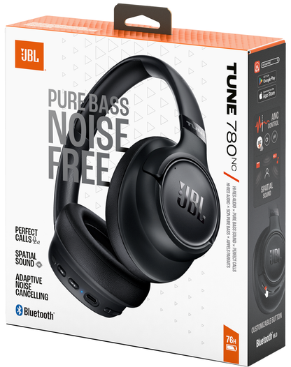 Handsfree Bluetooth JBL Tune 780NC, MultiPoint, A2DP, ANC, Μαύρο, Επανασφραγισμένο JBLT780NCBLK