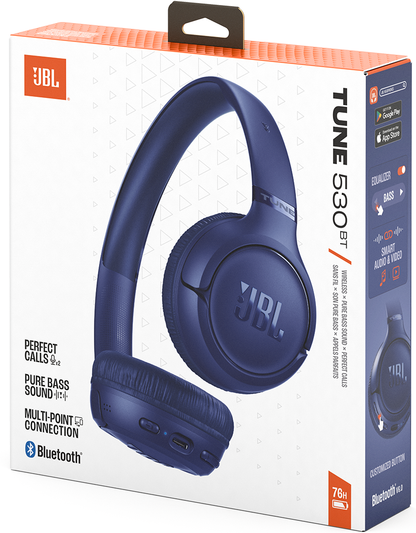 Handsfree Bluetooth JBL Tune 530BT, MultiPoint, A2DP, Μπλε JBLT530BTBLU