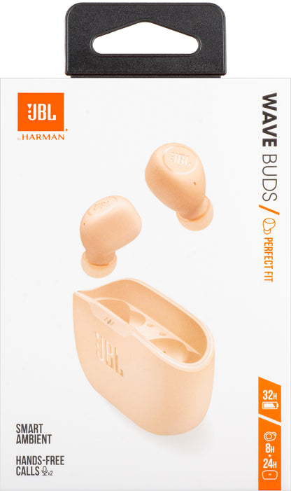 Handsfree Bluetooth JBL Wave Buds, TWS, Μπεζ JBLWBUDSBEG