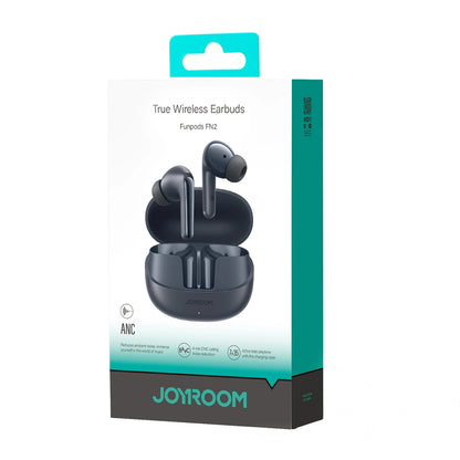 Handsfree Bluetooth Joyroom Funpods JR-FN2, TWS, ANC, Μαύρο