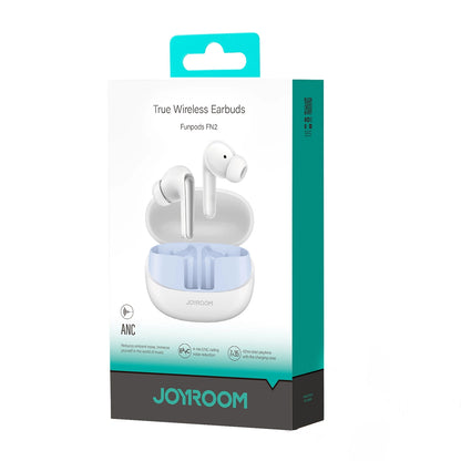 Handsfree Bluetooth Joyroom Funpods JR-FN2, TWS, ANC, Λευκό