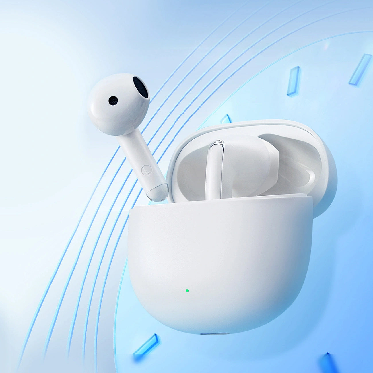 Ασύρματα ακουστικά Bluetooth Joyroom Funpods JR-FB1 Νέα Έκδοση, TWS, Λευκό