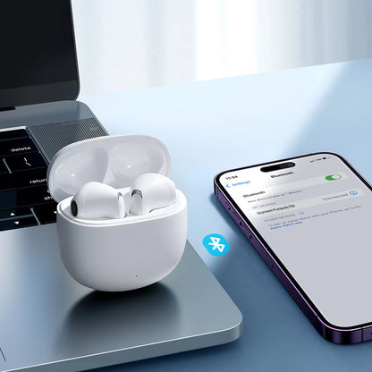 Ασύρματα ακουστικά Bluetooth Joyroom Funpods JR-FB1 Νέα Έκδοση, TWS, Λευκό