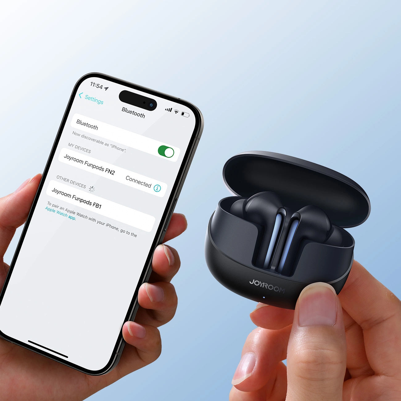 Handsfree Bluetooth Joyroom Funpods JR-FN2, TWS, ANC, Μαύρο