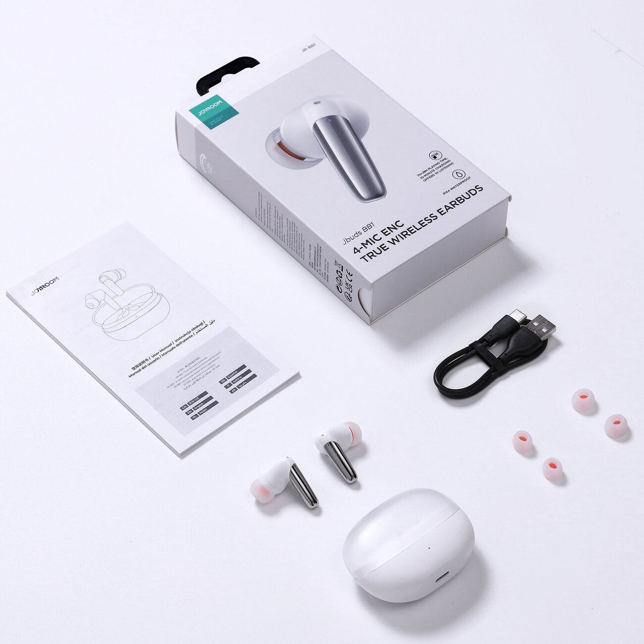 Bluetooth Handsfree Joyroom JR-BB1, TWS, White