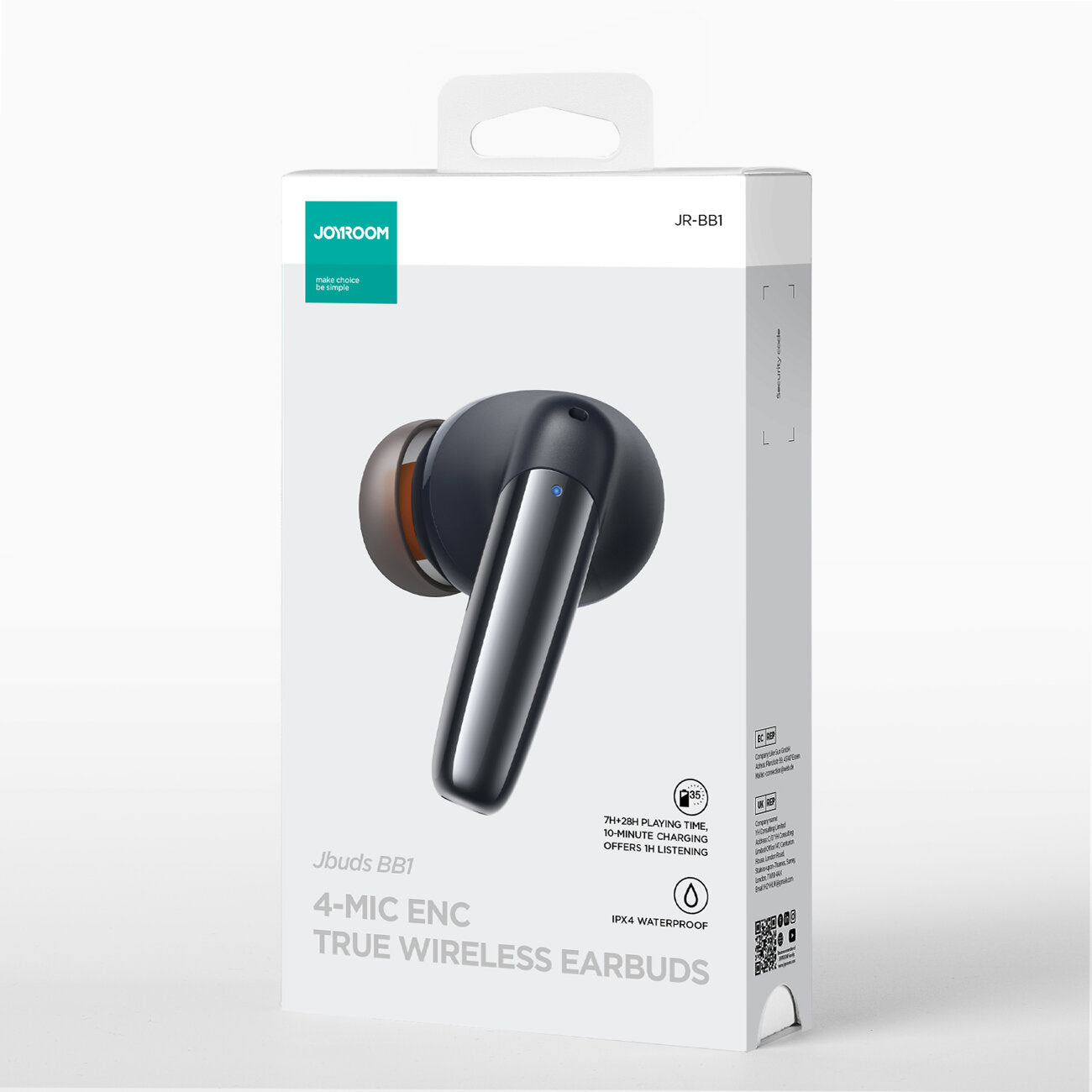 Ασύρματα ακουστικά Bluetooth Joyroom JR-BB1, TWS, Μαύρο