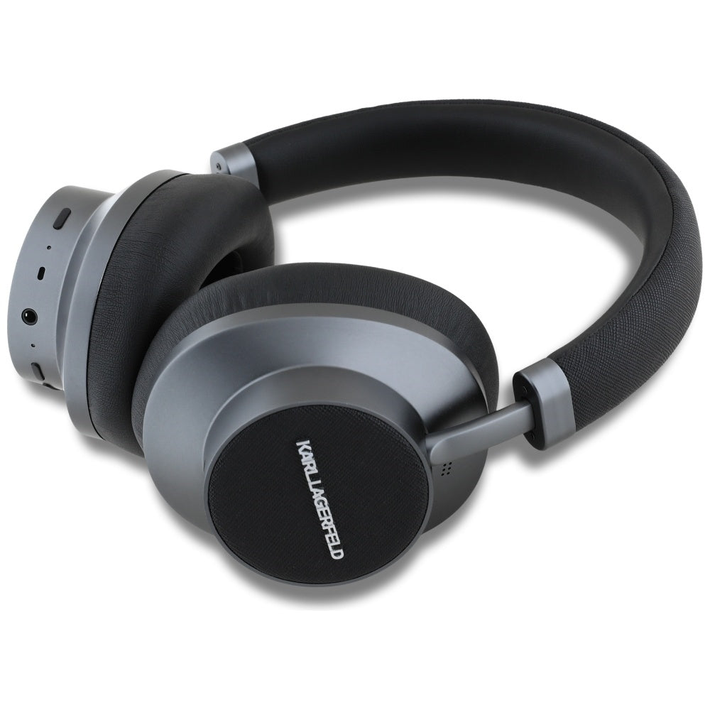Handsfree Bluetooth Karl Lagerfeld Saffiano Elongated, A2DP, ANC, Μαύρο