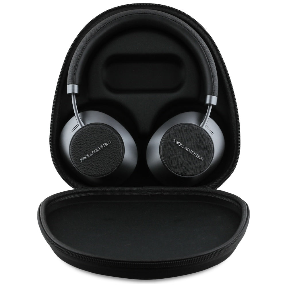 Handsfree Bluetooth Karl Lagerfeld Saffiano Elongated, A2DP, ANC, Μαύρο