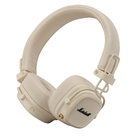 Ασύρματο Bluetooth Handsfree Marshall Major V, A2DP, Κρεμ, Επανασφραγισμένο