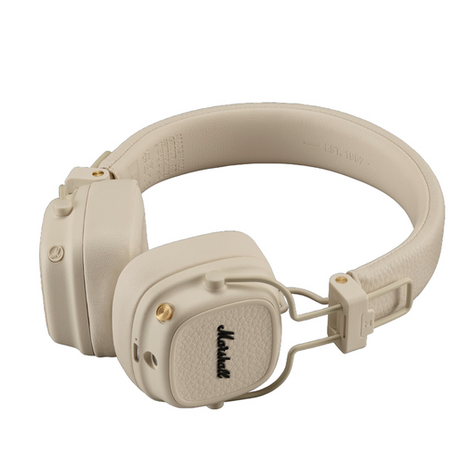 Ασύρματο Bluetooth Handsfree Marshall Major V, A2DP, Κρεμ, Επανασφραγισμένο
