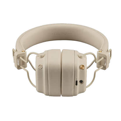 Ασύρματο Bluetooth Handsfree Marshall Major V, A2DP, Κρεμ, Επανασφραγισμένο