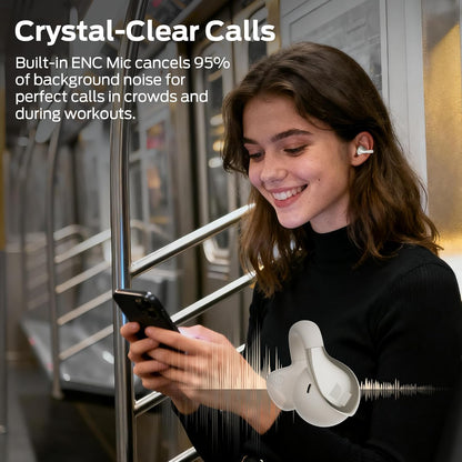 Ασύρματα ακουστικά Bluetooth Monster AC225, TWS, Ανοιχτό Κρεμ