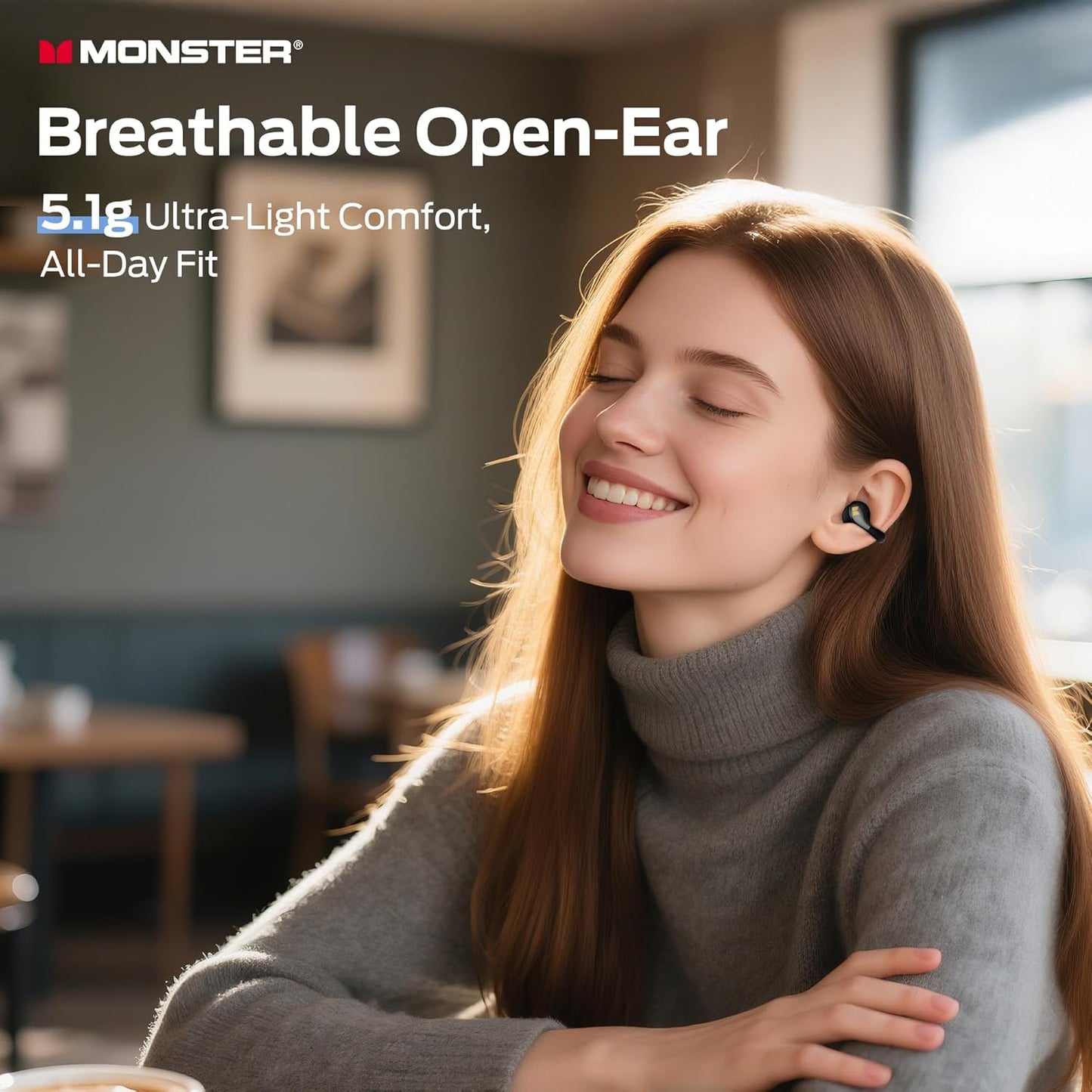 Ασύρματα ακουστικά Bluetooth Monster AC225, TWS, Μαύρο