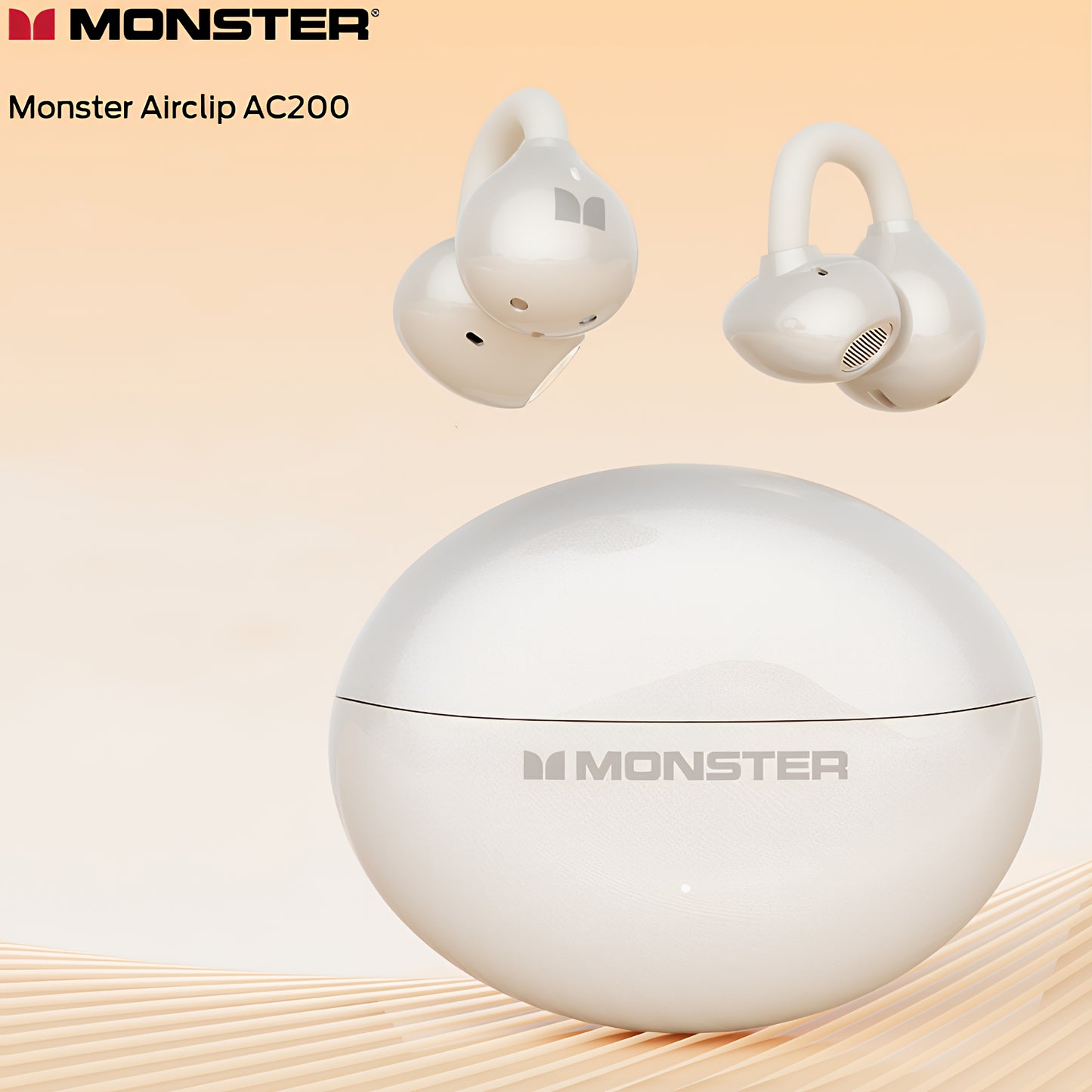 Bluetooth Handsfree Monster AirClip AC200, TWS, Light Cream