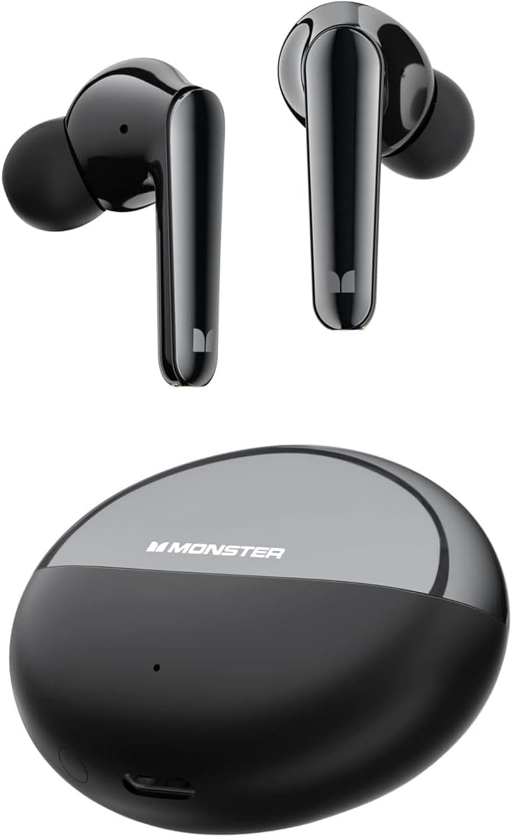 Ασύρματα ακουστικά Bluetooth Monster N-Lite 203 AirLinks, TWS, Μαύρο