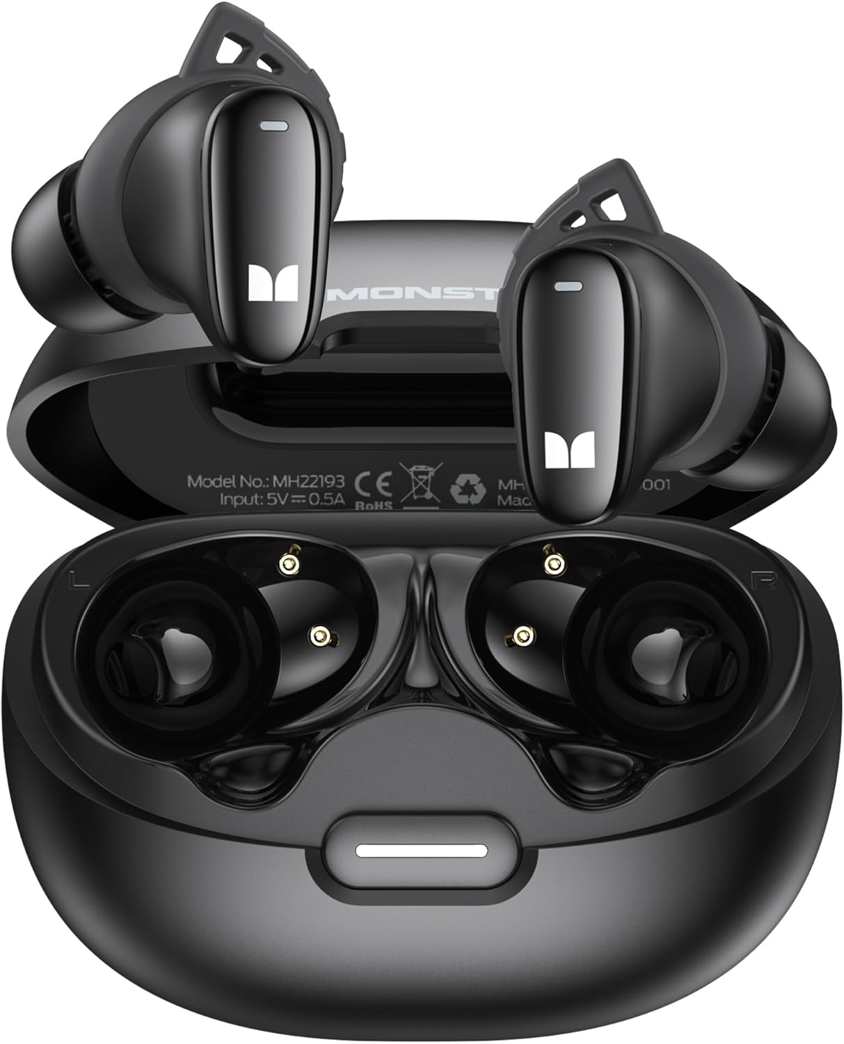Handsfree Bluetooth Monster N-Lite 206, TWS, Μαύρο