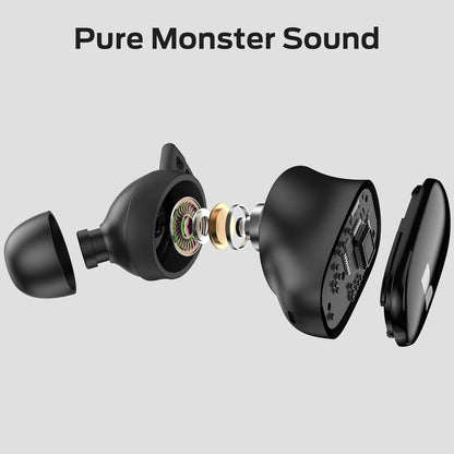 Handsfree Bluetooth Monster N-Lite 206, TWS, Μαύρο