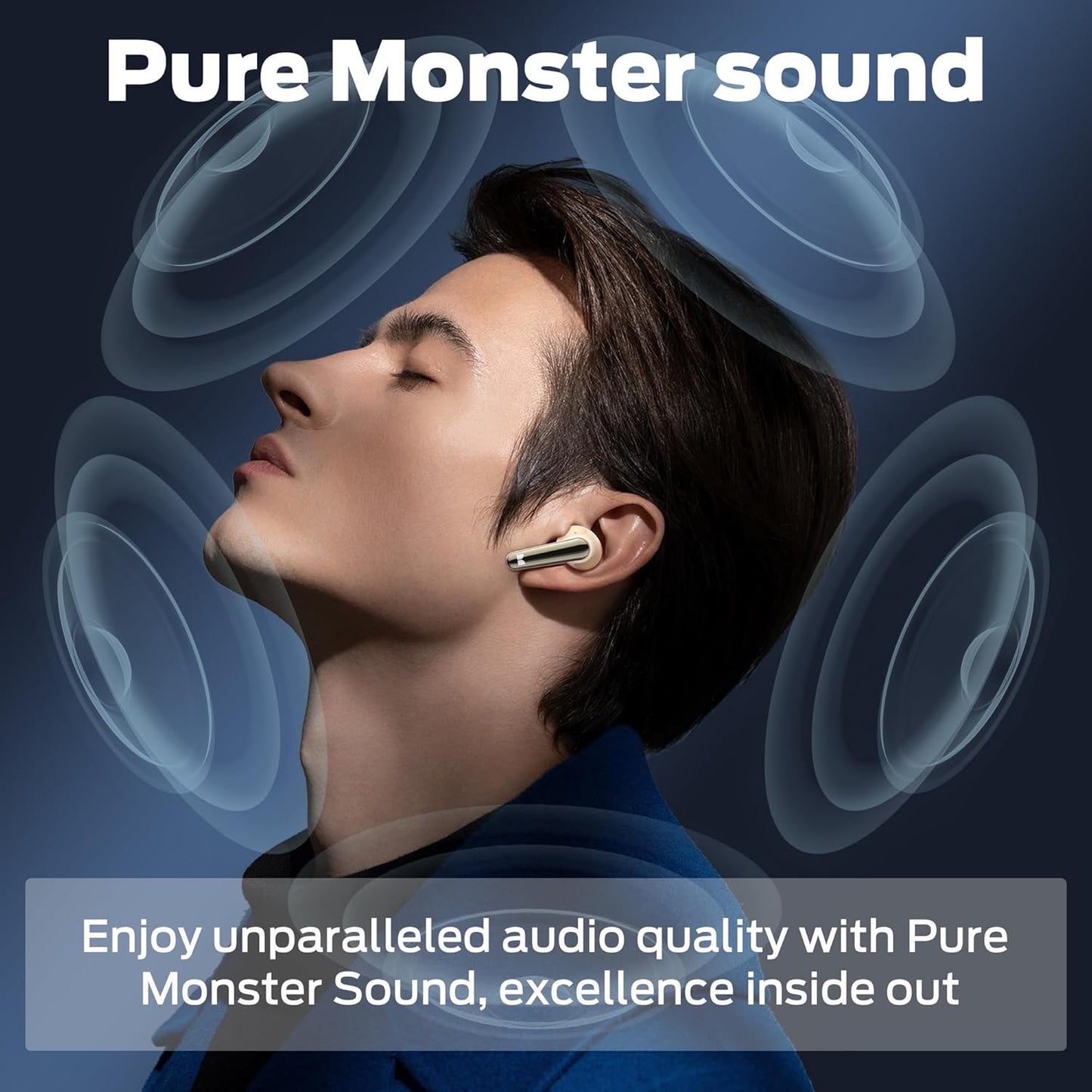 Ασύρματα ακουστικά Bluetooth Monster N-Lite 203 AirLinks, TWS, Χρυσό
