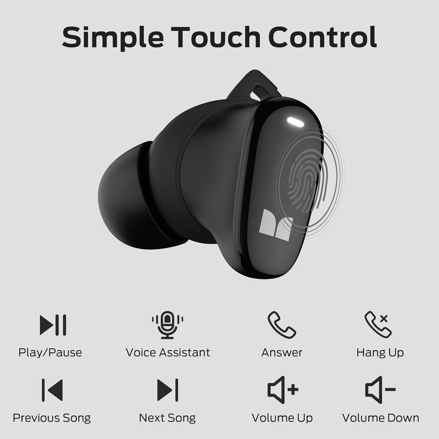 Handsfree Bluetooth Monster N-Lite 206, TWS, Μαύρο