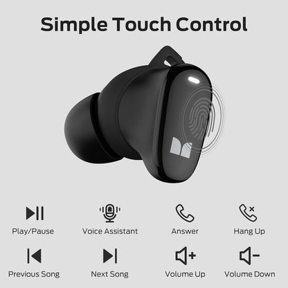 Handsfree Bluetooth Monster N-Lite 206, TWS, Μαύρο