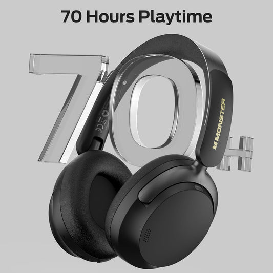 Handsfree Bluetooth Monster Persona 3rd, MultiPoint, A2DP, ANC, Μαύρο