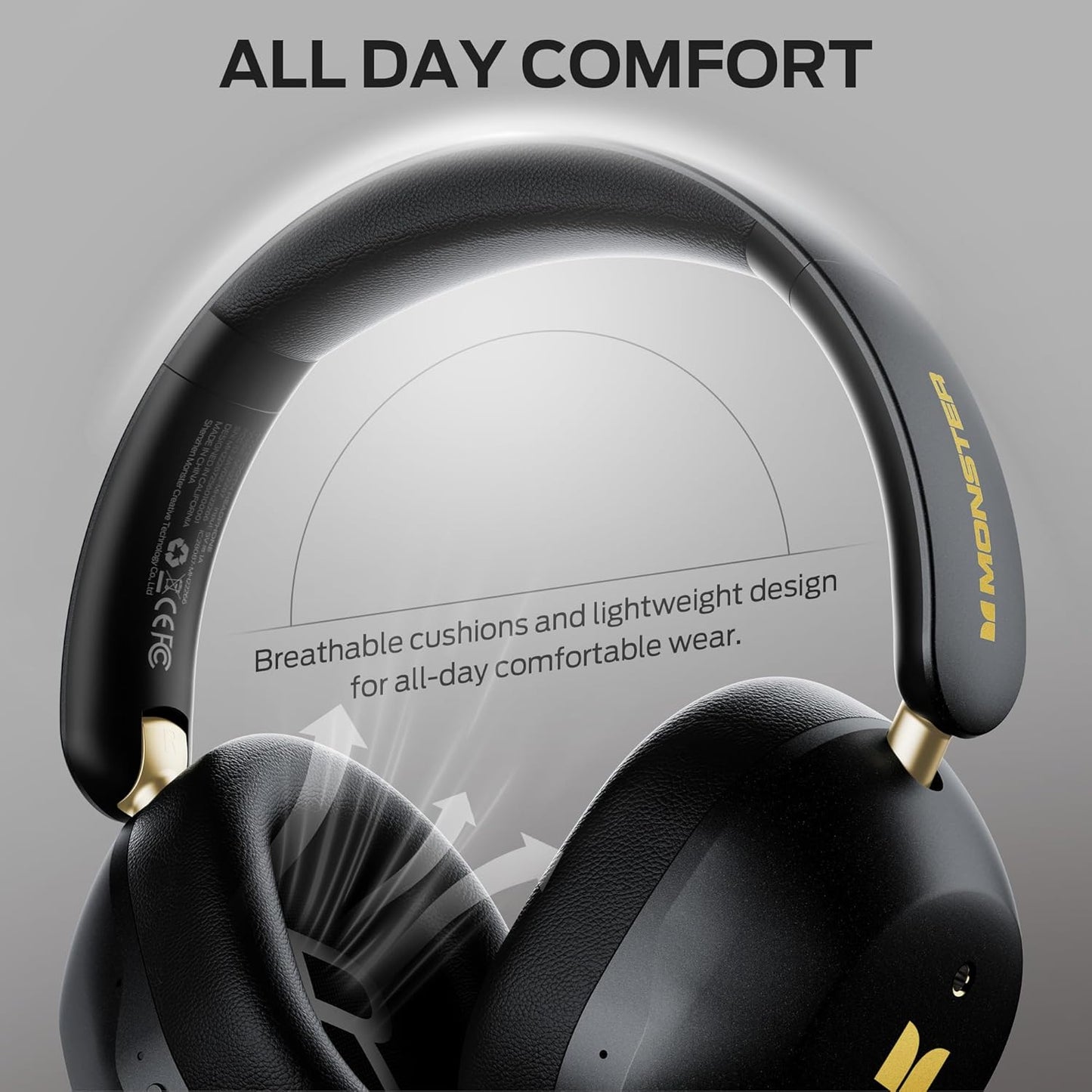 Bluetooth Handsfree Monster Persona 6th, MultiPoint, A2DP, ANC, Black