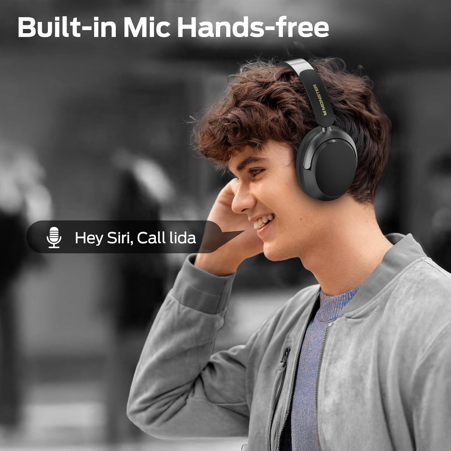 Bluetooth Handsfree Monster Persona 3rd, MultiPoint, A2DP, ANC, Black