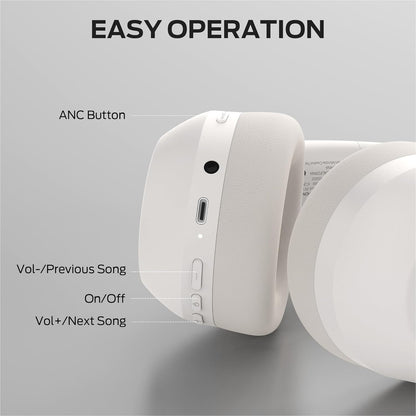 Ασύρματο ακουστικό Bluetooth Monster Persona 6th, MultiPoint, A2DP, ANC, Λευκό