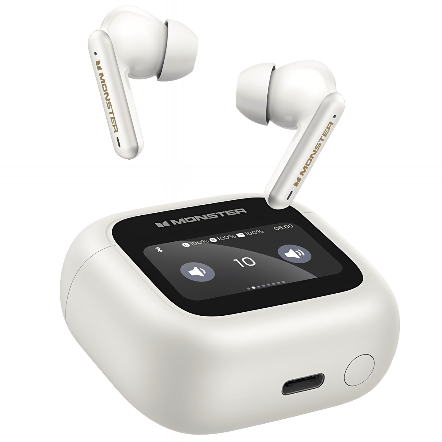 Ασύρματα ακουστικά Bluetooth Monster TH300, TWS, Λευκό