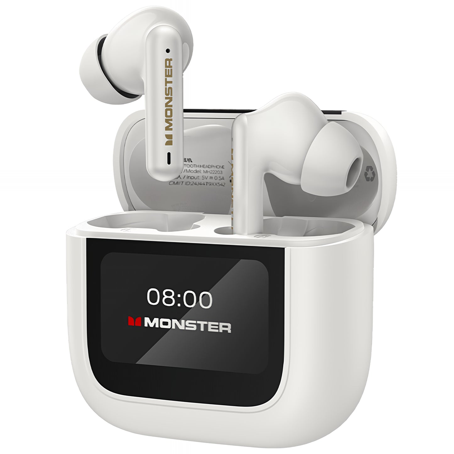 Ασύρματα ακουστικά Bluetooth Monster TH300, TWS, Λευκό