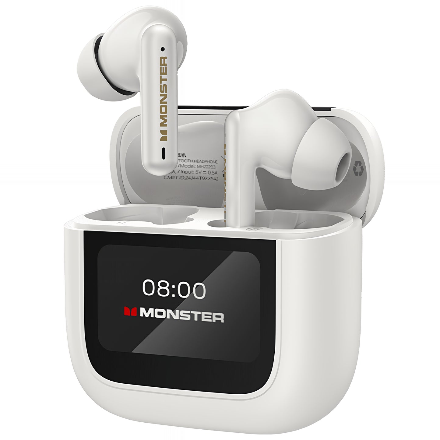 Ασύρματα ακουστικά Bluetooth Monster TH300, TWS, Λευκό